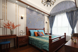 大户型复式中式卧室装修效果图