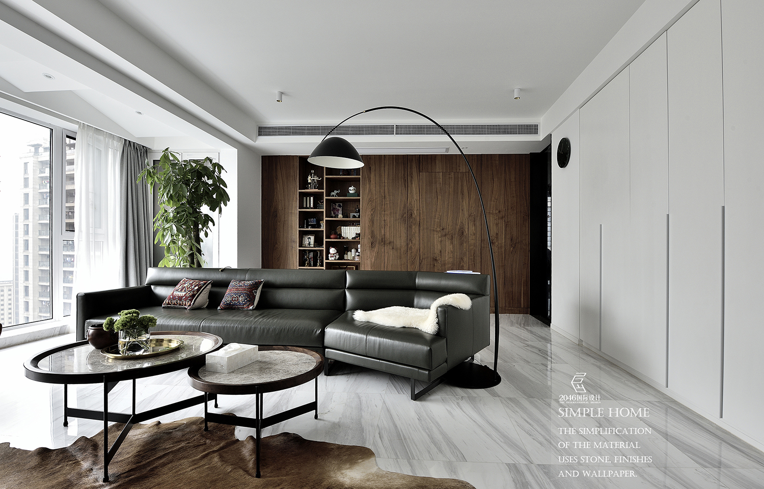 现代风格三居室装修沙发设计图