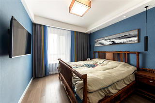 现代中式风格四居卧室装修效果图