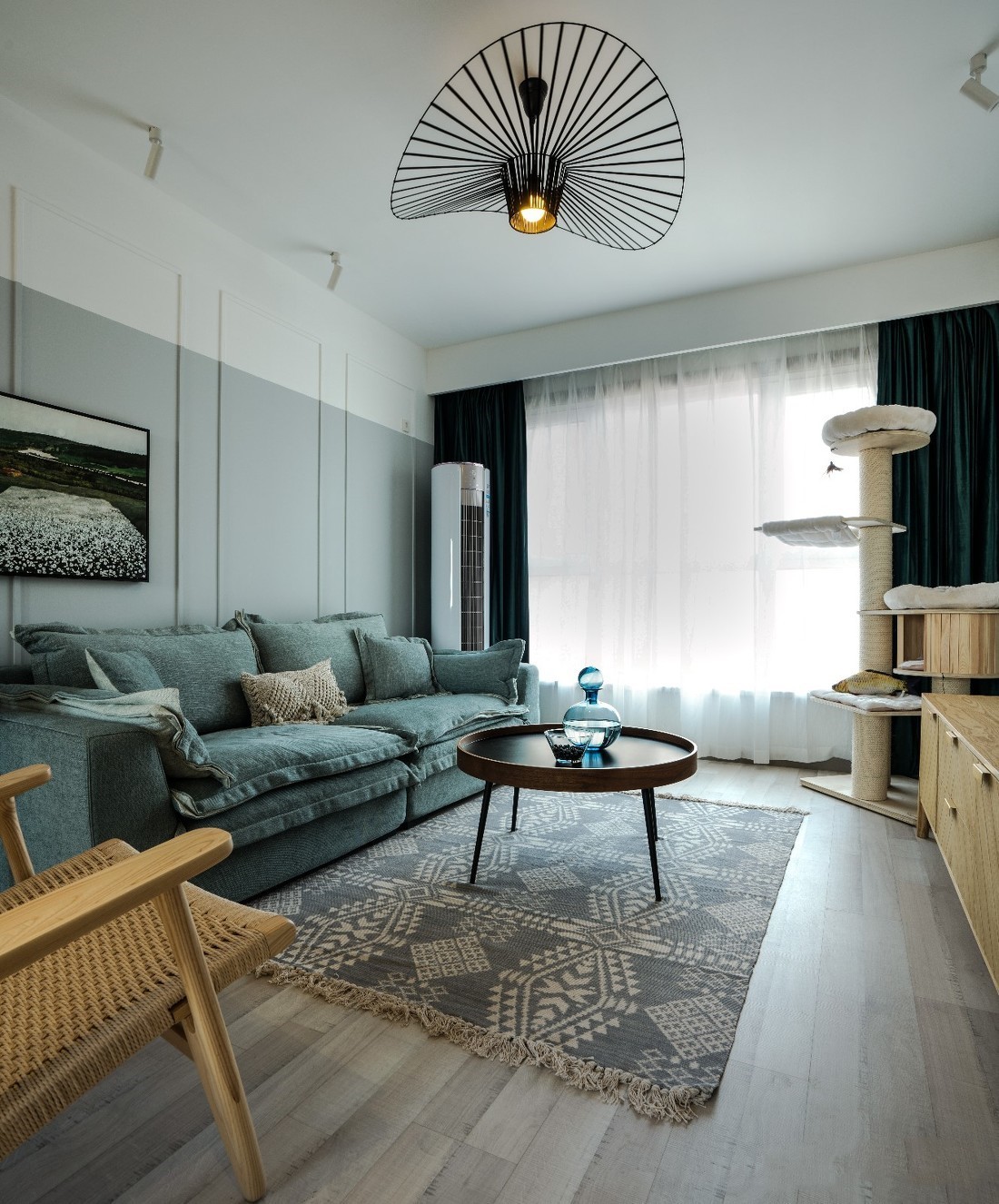 70现代两房装修效果图,溪柴火软装修案例效果图-齐家网