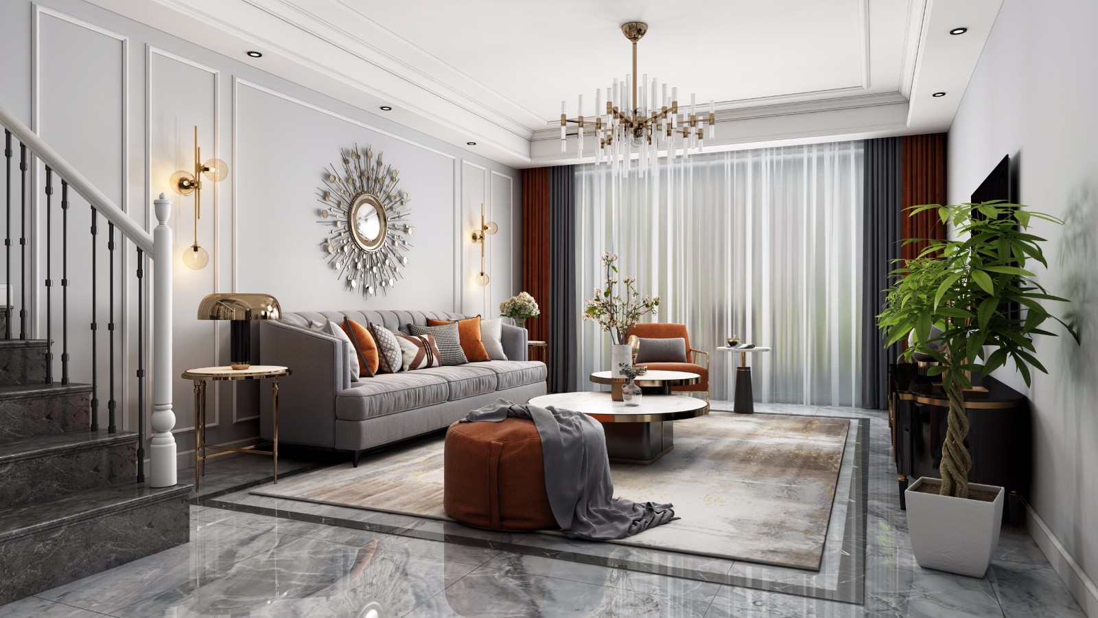 装修效果图_轻奢简美,奢而不华.装修案例效果图-齐家典尚装修