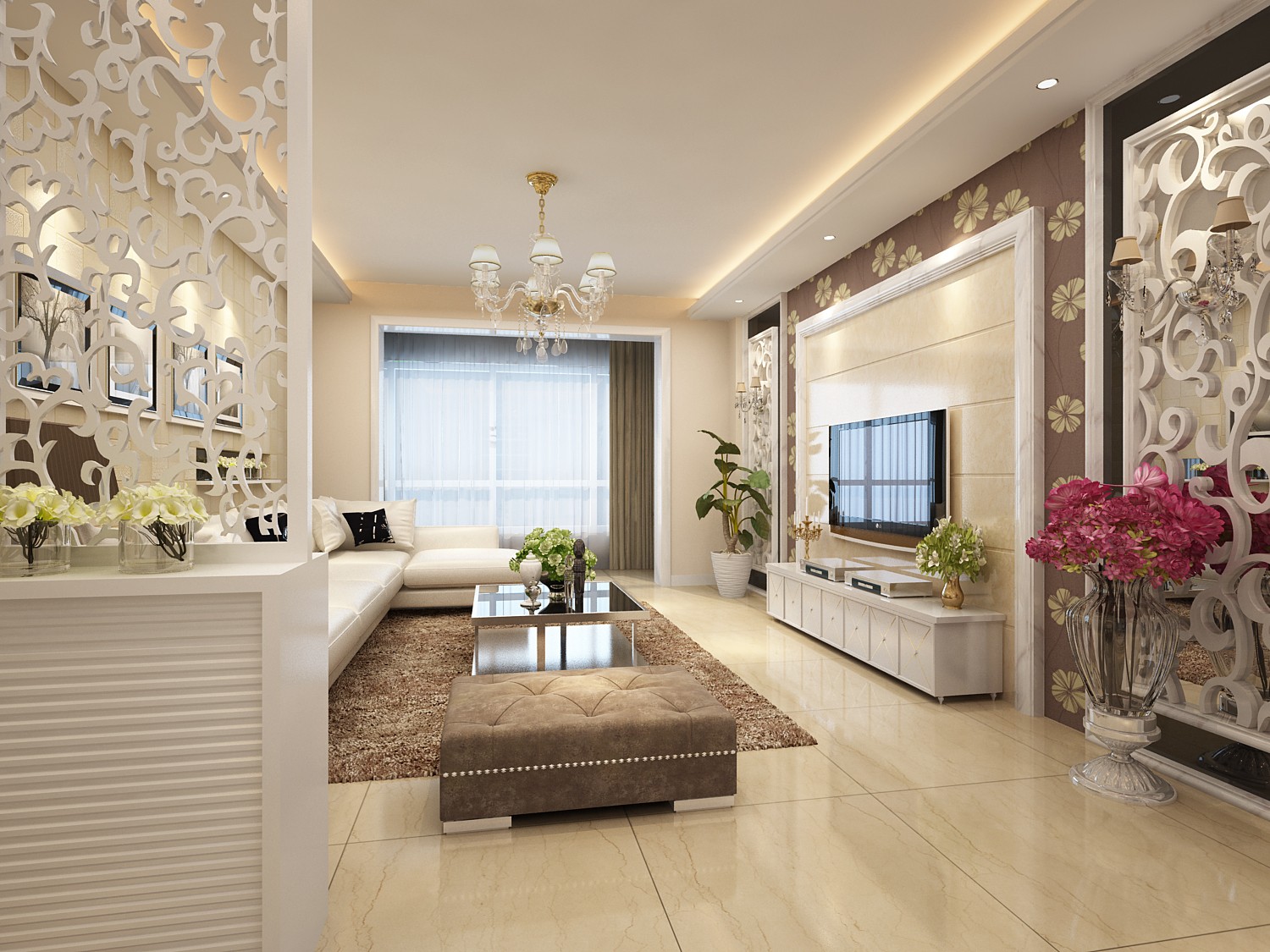 装修效果图_现代简约装修案例效果图-齐家典尚装修