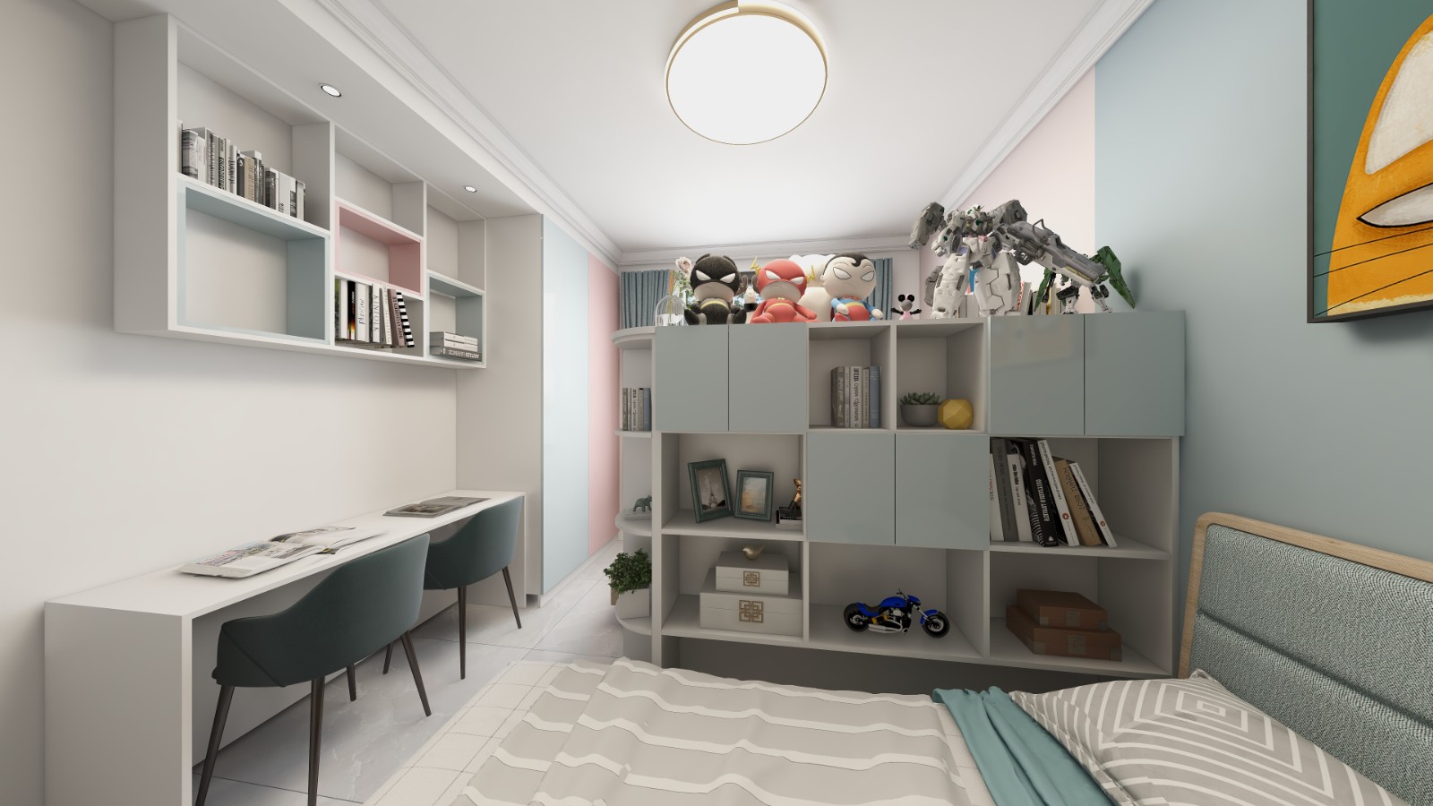 书桌要满足两个孩子同时使用