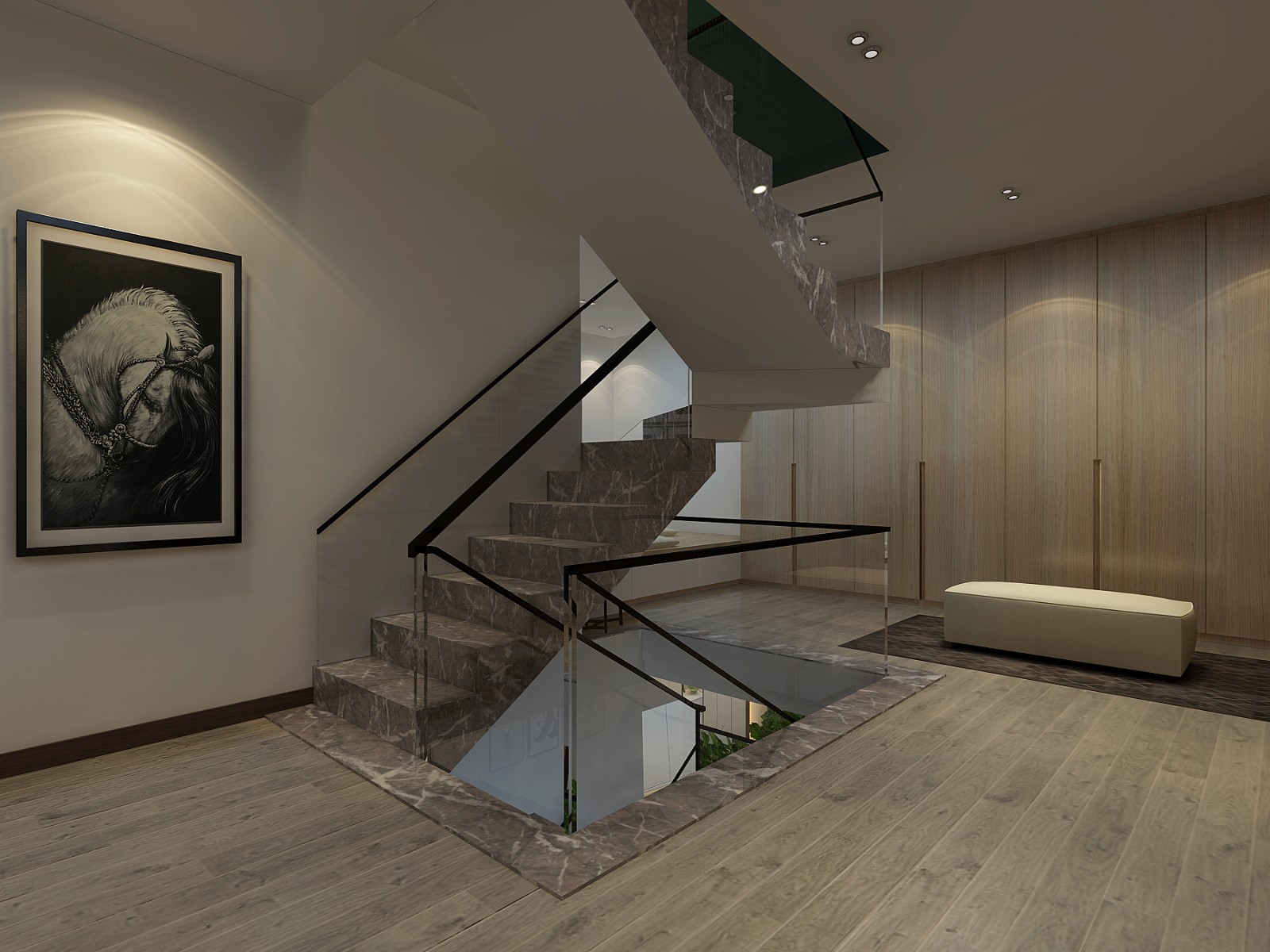 200㎡下叠现代风格设计