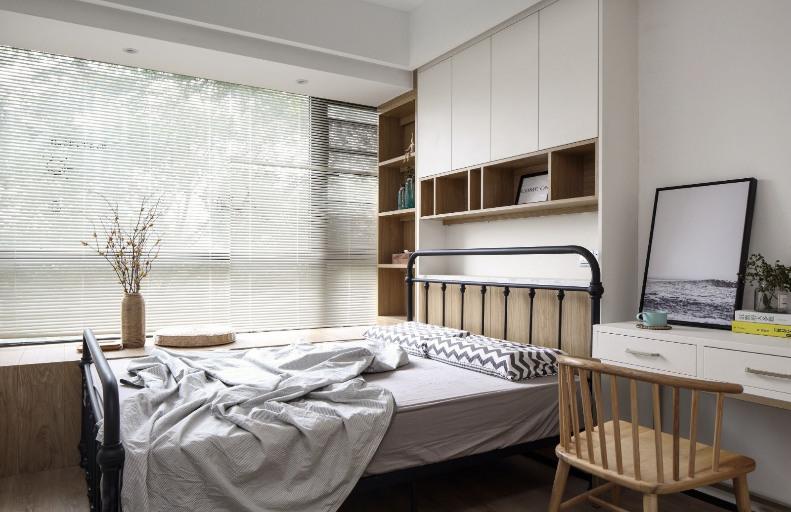 宏润花园 84平 二房 北欧风格 -卧室实景效果