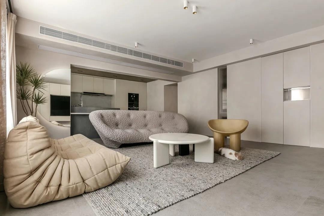 124现代三房装修效果图,时尚简约装修案例效果图-齐家网