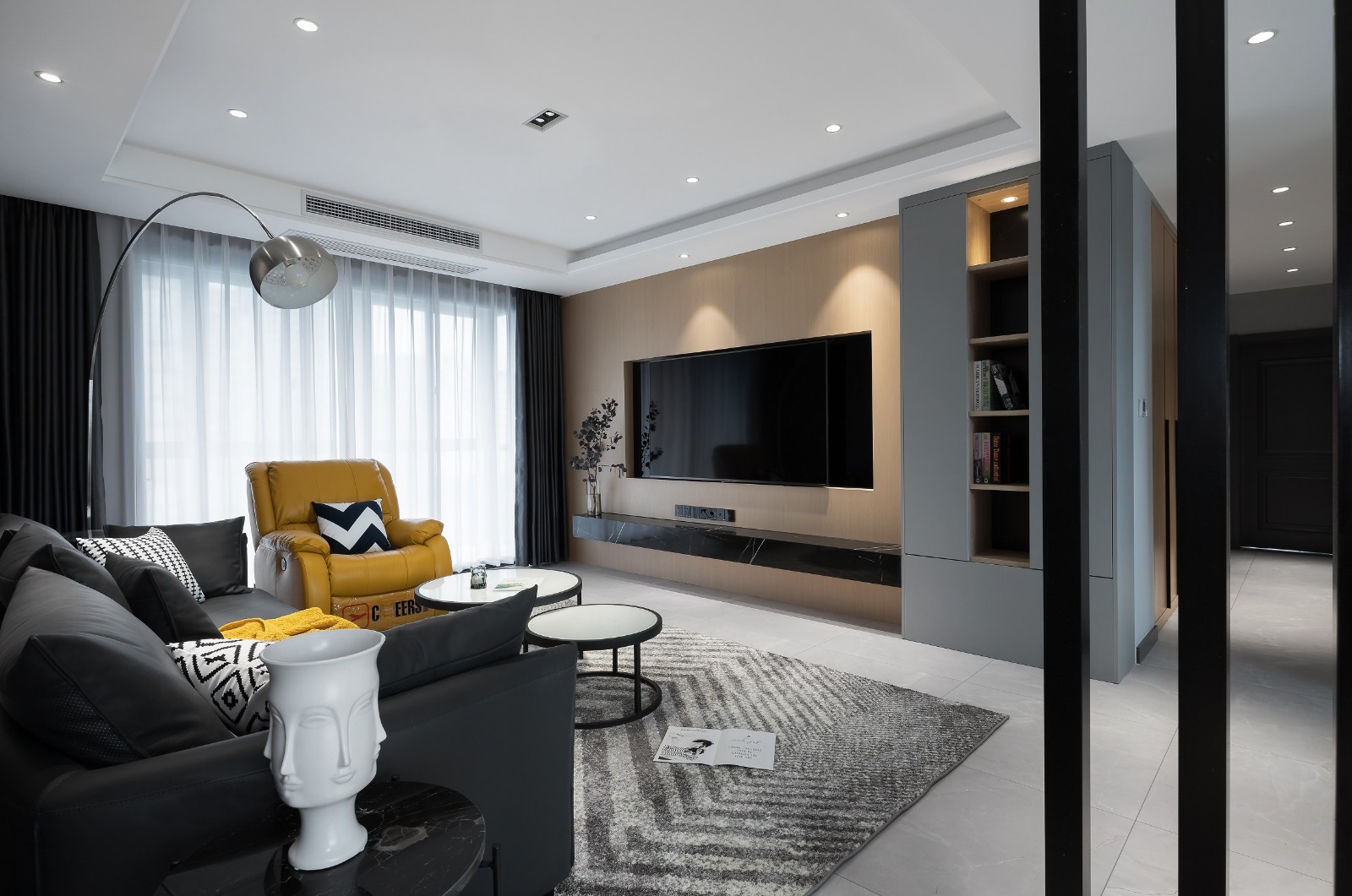 这是一套【高】【级】灰风原创案例客厅这是一套