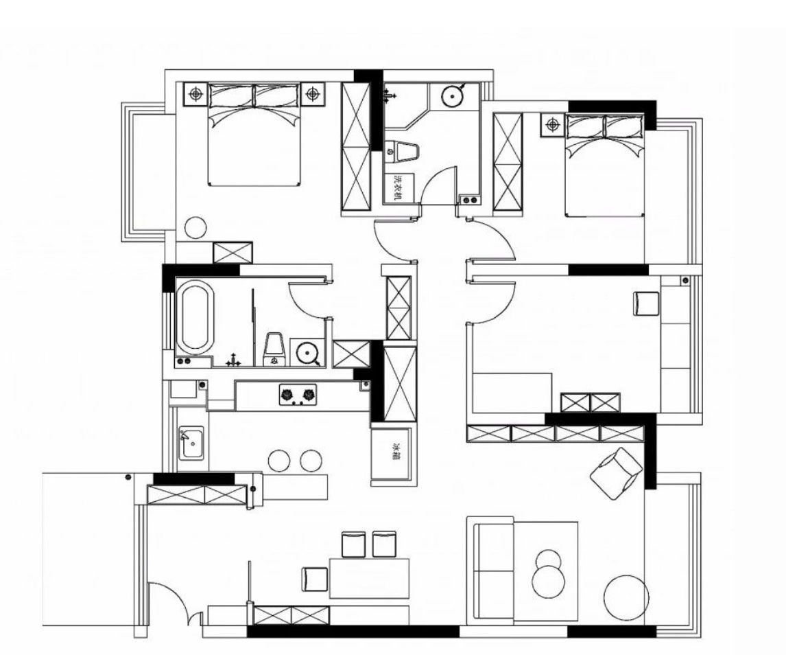 日式自建房户型图图片