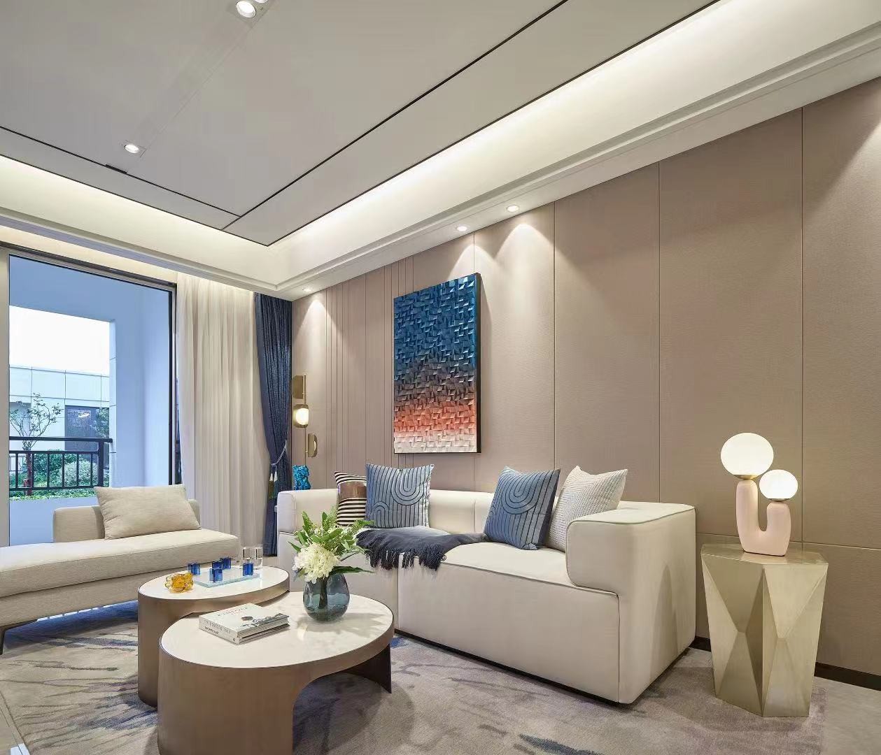 楚天都市润园d户型客餐厅实景