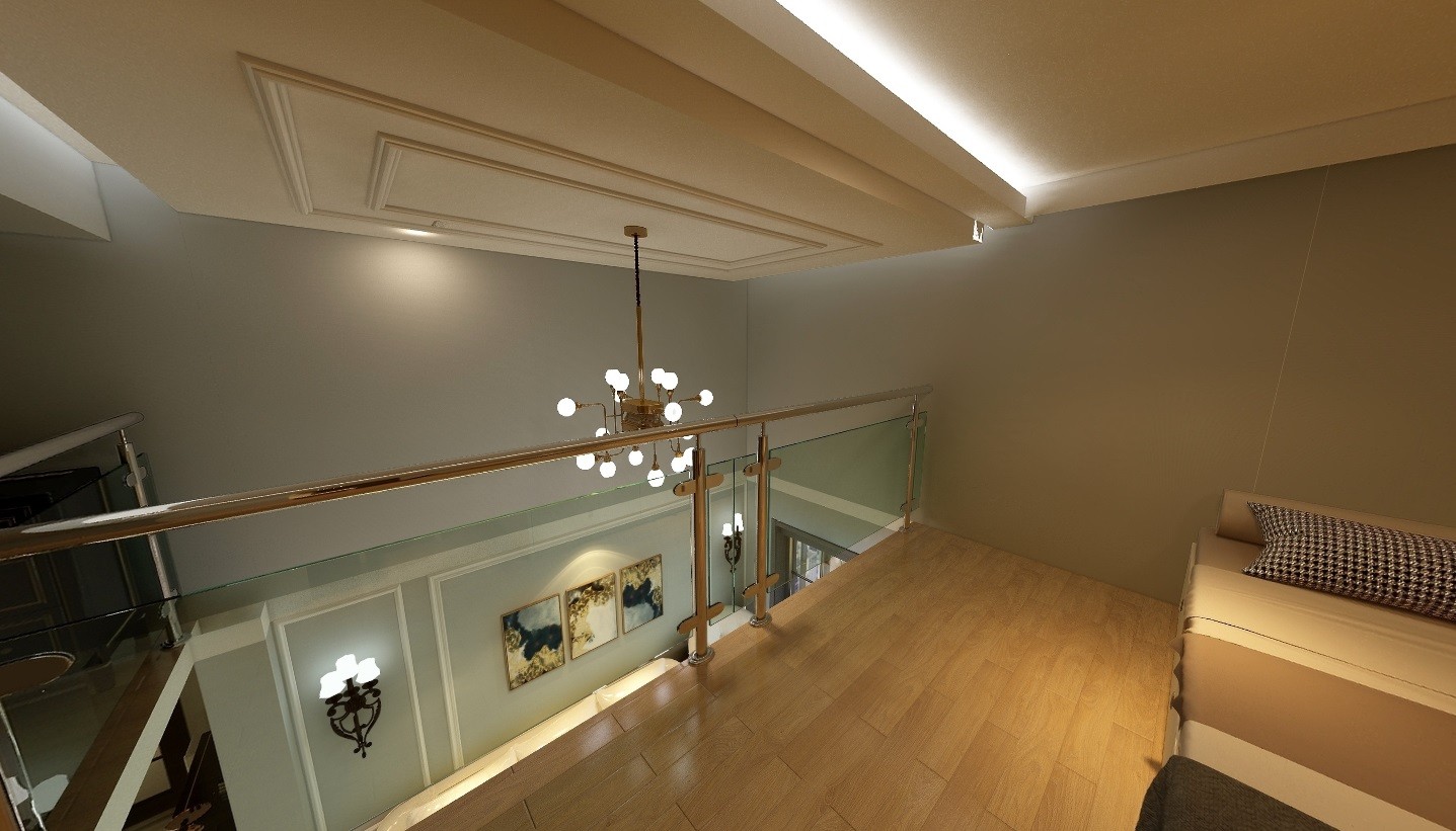 70现代复式装修效果图,莱茵小镇-70㎡小复式装修案例效果图-齐家网