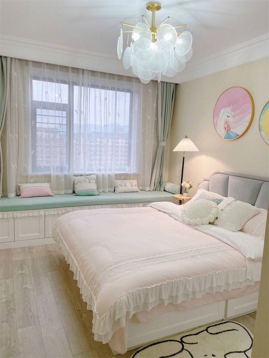 138现代三房装修效果图,三室两厅轻奢暖色设计装修案例效果图-齐家网