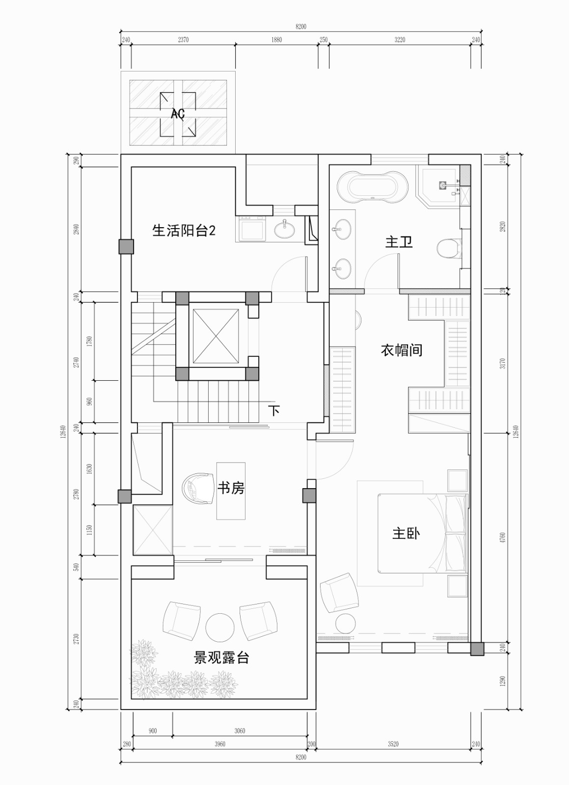 龙湖滟澜山别墅户型图图片