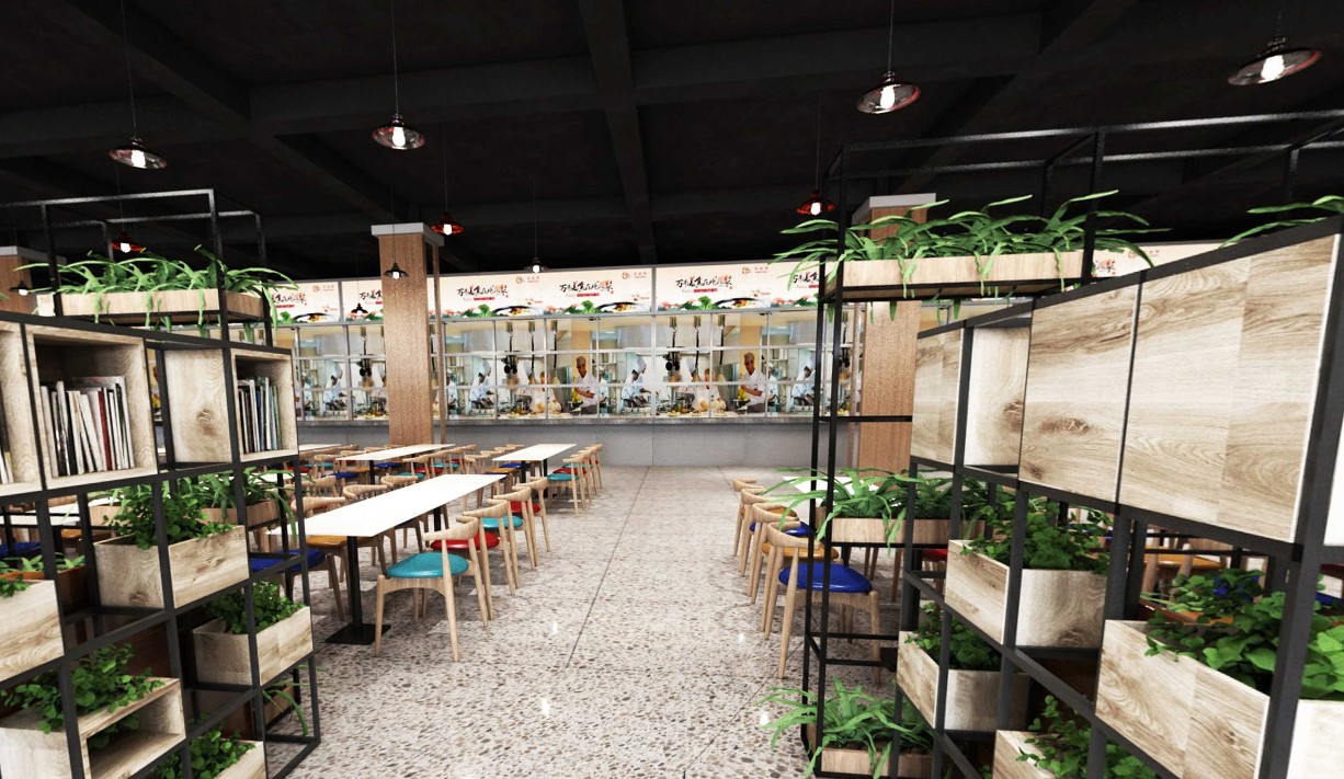 昆明学院食堂2000平