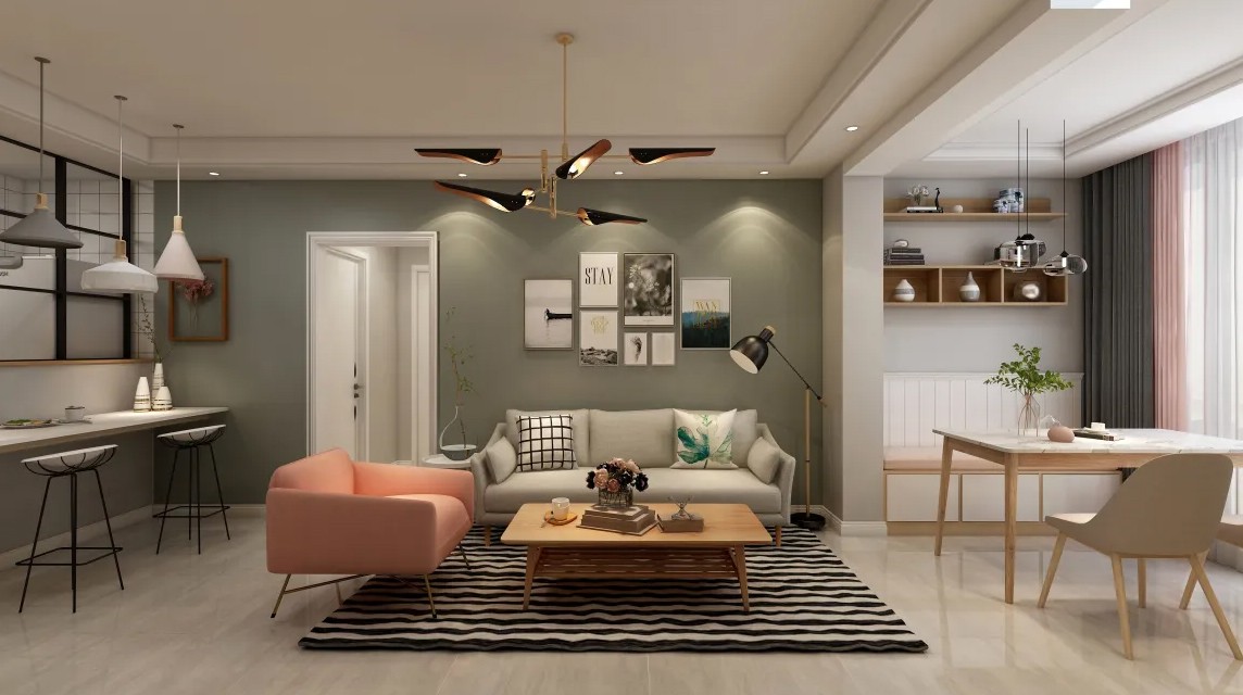 180现代四房装修效果图,现代简约四室一厅装修案例效果图-齐家网