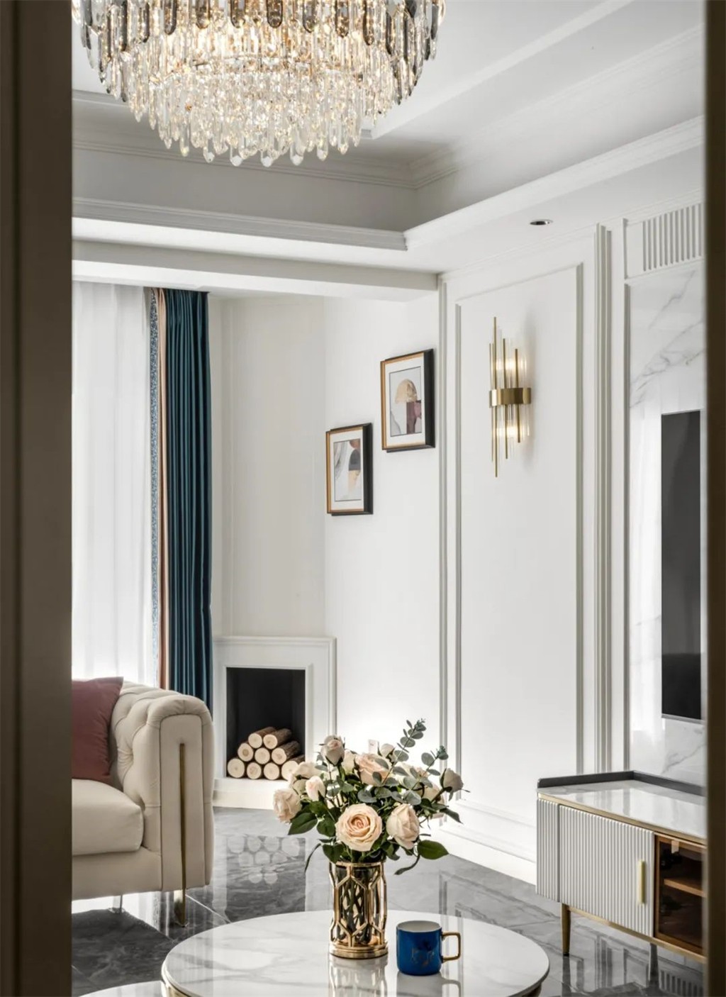 装修效果图_时光缱绻-法式轻奢装修案例效果图-齐家典尚装修