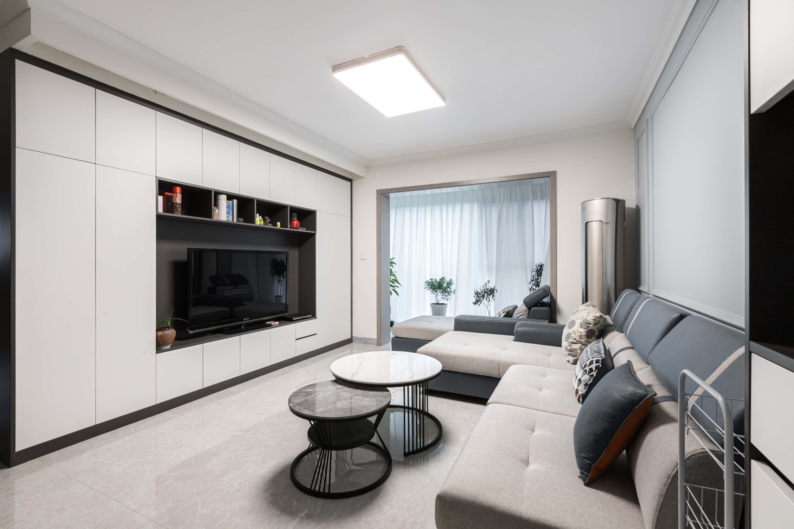 120现代四房装修效果图,现代风格 | 打造极简家装修案例效果图-齐家网