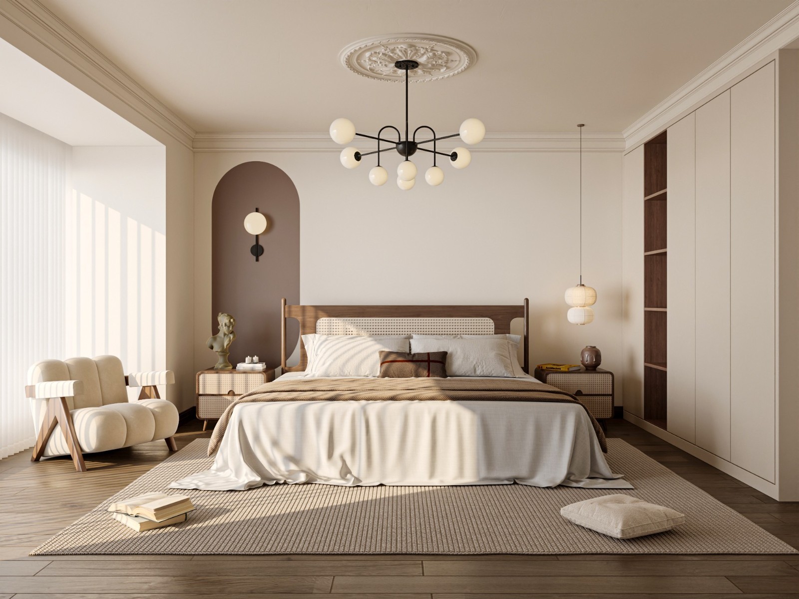 76法式两房装修效果图,浪漫法式复古装修案例效果图-齐家网