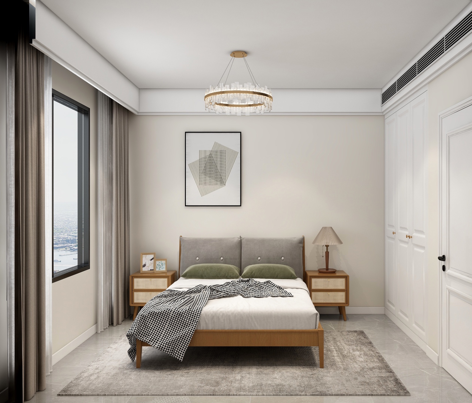 98舒适普通住宅装修效果图,温馨三居室装修案例效果图