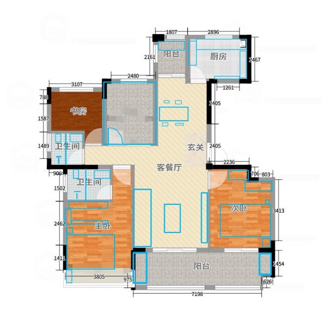 绍兴锦樾华府这种奇葩户型怎么改造设计达人快来帮我出主意吧